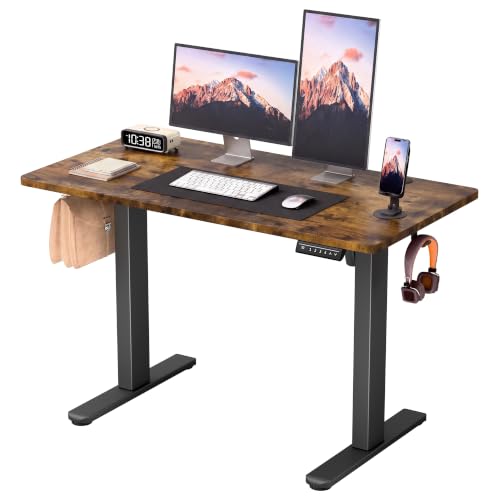 Furmax 45 Inches Electric Standing Desk, Home Office Desk with Phone Holder